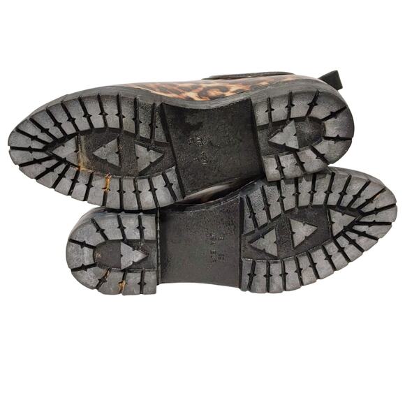 Jeffrey Campbell Ankle Chelsea Rain Boots Leopard Brown Black Womens US 8 EU 39 - Picture 4 of 7